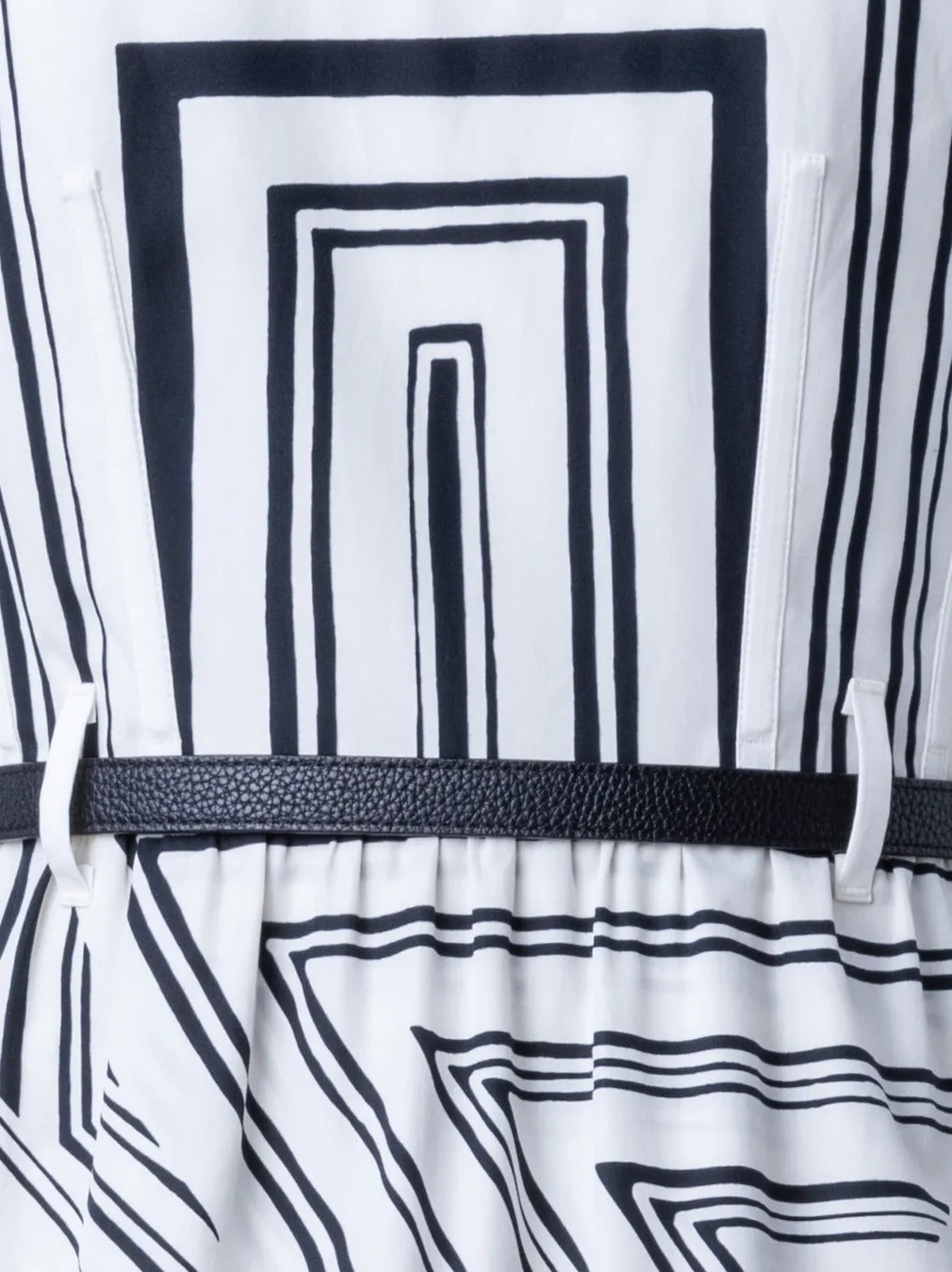 Cotton Midi Dress with Lizzi's Lines Print 