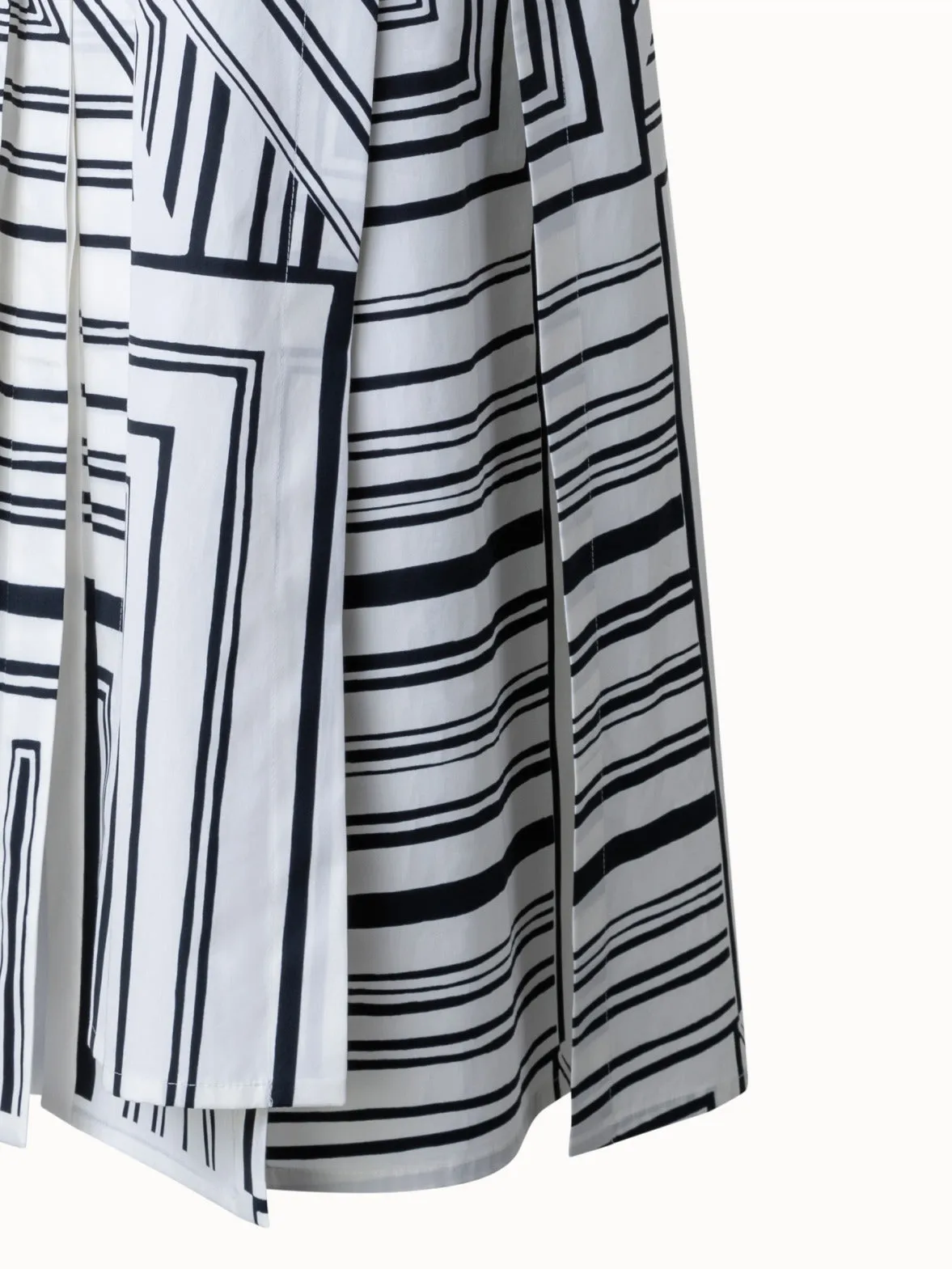 Cotton Midi Dress with Lizzi's Lines Print 