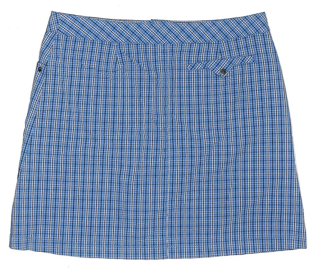 Cutter & Buck Blue Plaid Heavyweight Cotton Skort Size 6. MSP$72