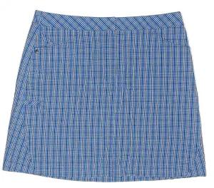 Cutter & Buck Blue Plaid Heavyweight Cotton Skort Size 6. MSP$72