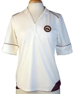 Cutter & Buck V- Neck Polo with Mock Collar & Logo Size M