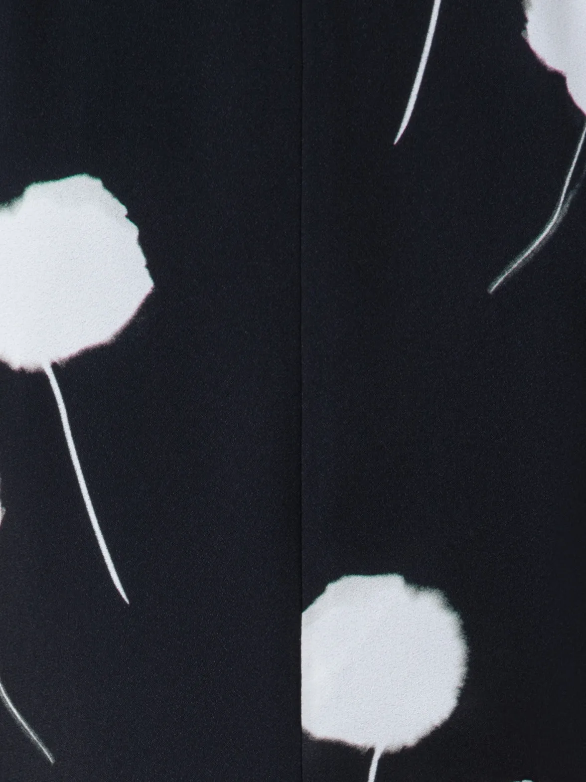 Dandelion Print Midi Dress with Removable Bow 