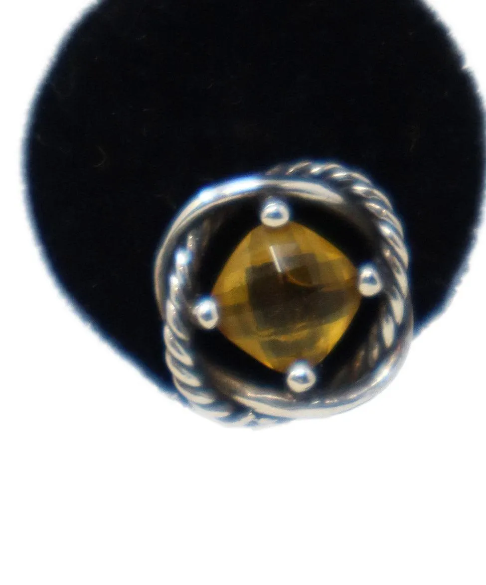 David Yurman Sterling Silver & Citrine Earrings