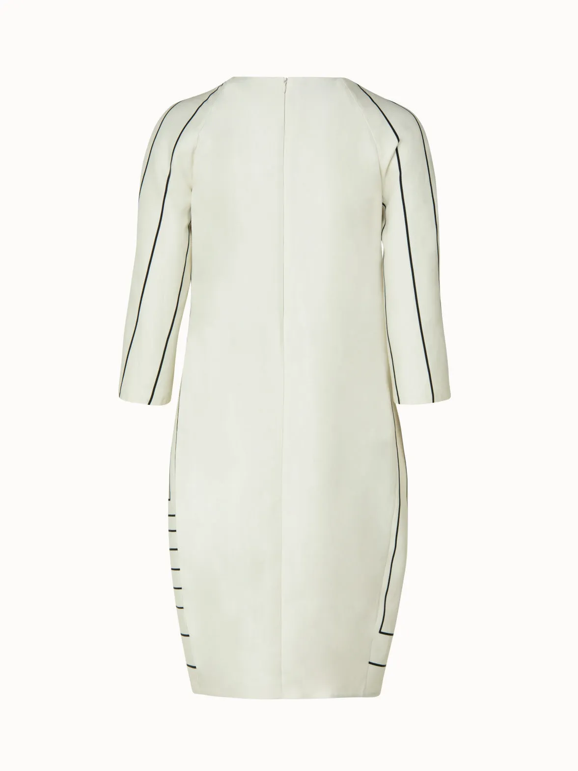 Double-Face Dress with Trapezoid Sqaure Print 