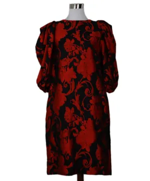 Dries Van Noten Black & Red Embroidered Dress sz 4