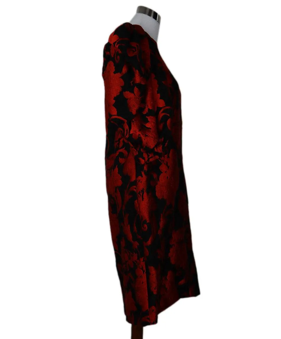 Dries Van Noten Black & Red Embroidered Dress sz 4
