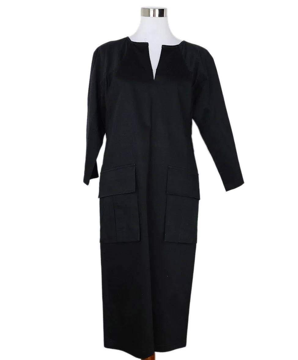 Dries Van Noten Black Cotton Dress sz 6