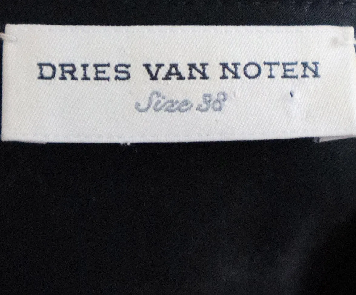Dries Van Noten Black Cotton Dress sz 6