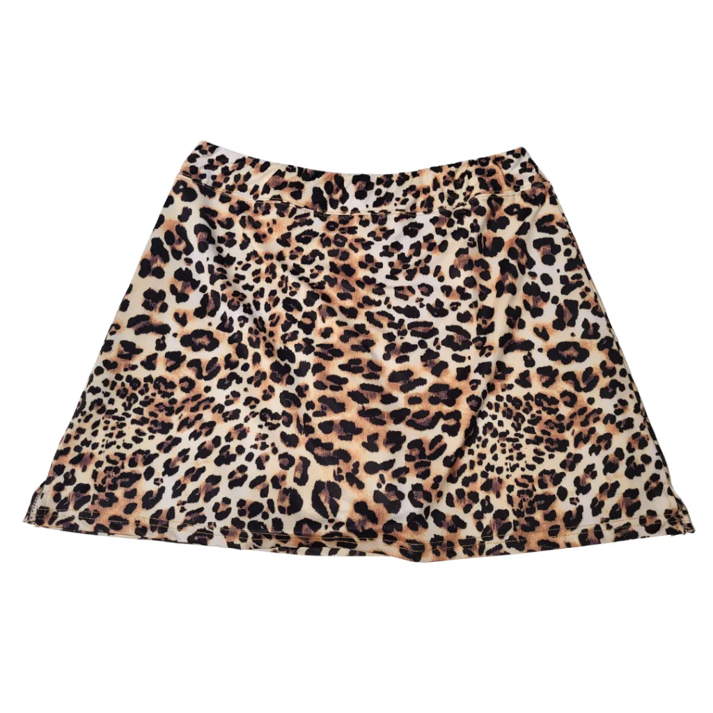 Ekouaer Women's Pull-On Animal Print Athletic Skort Size XL