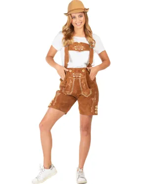 Elke Authentic Leather Lederhosen Womens Costume