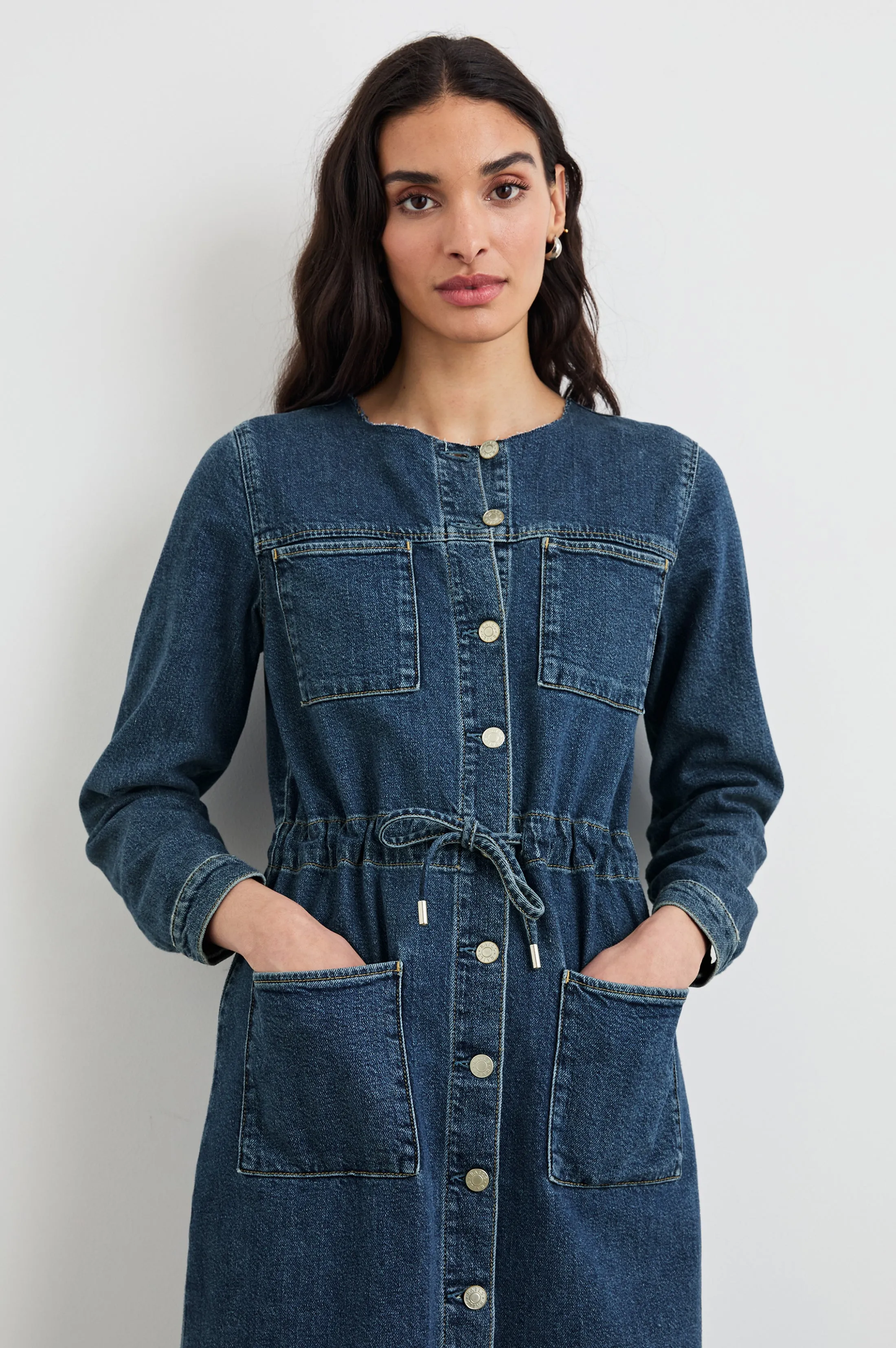 ELYSIAN DRESS - PEBBLE BLUE Rails