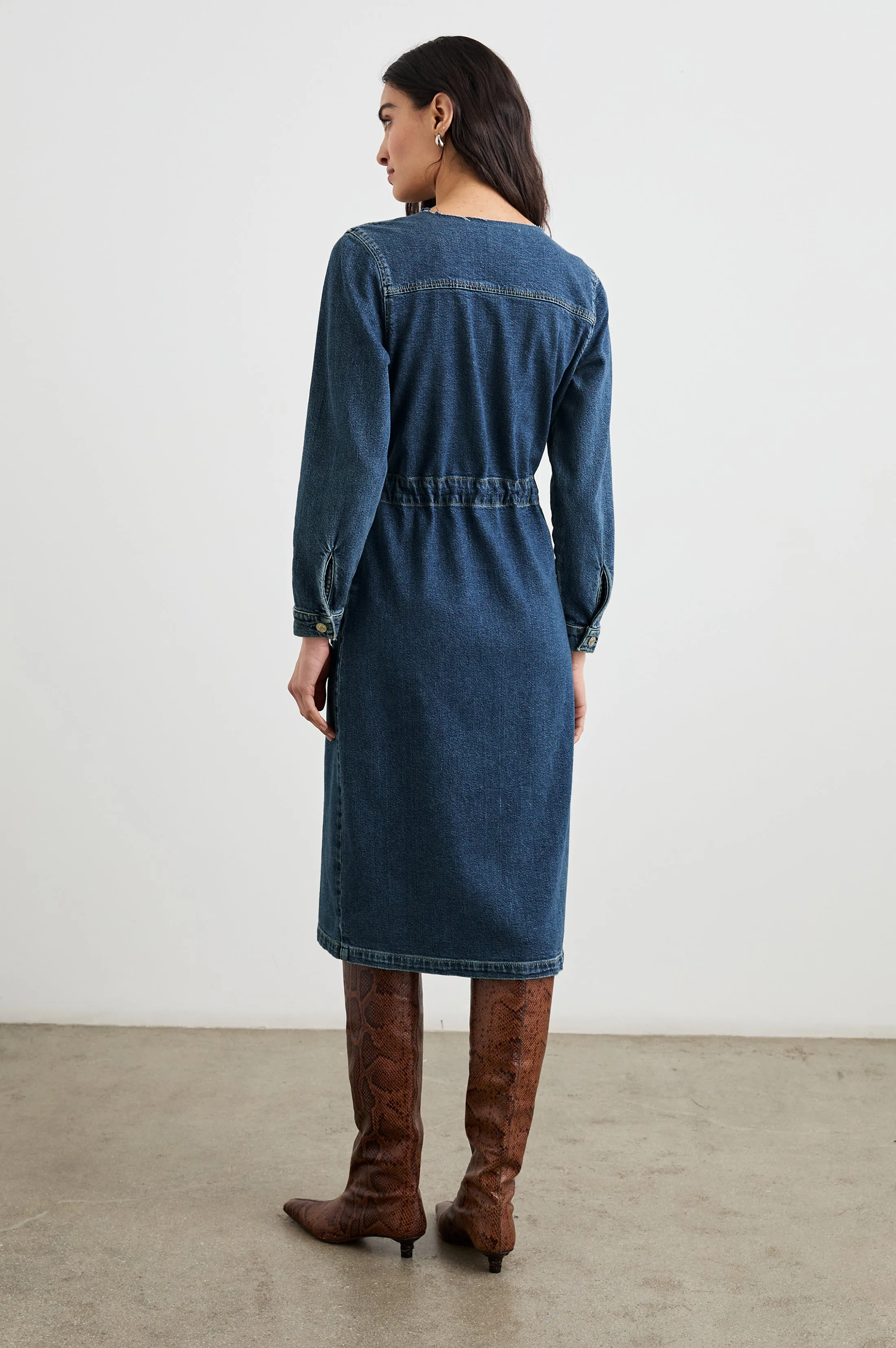 ELYSIAN DRESS - PEBBLE BLUE Rails