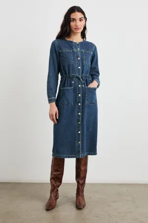 ELYSIAN DRESS - PEBBLE BLUE Rails