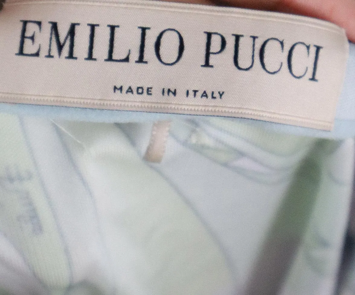 Emilio Pucci Black Green & Lavender Dress sz 6