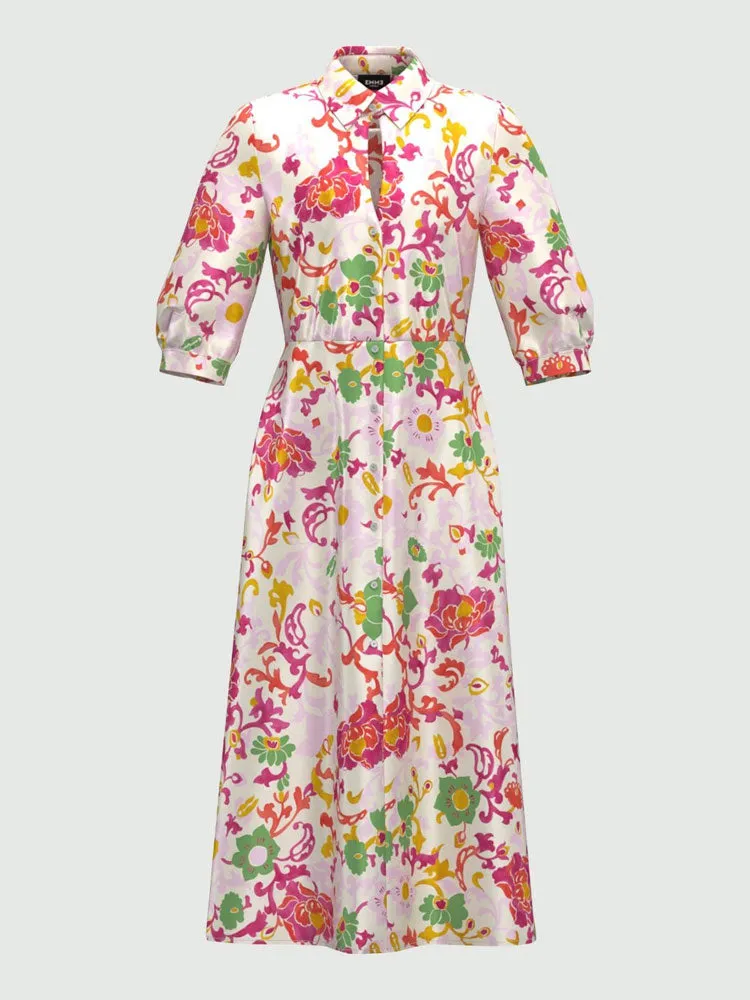 Emme Marella Aereo Dress Cream Floral