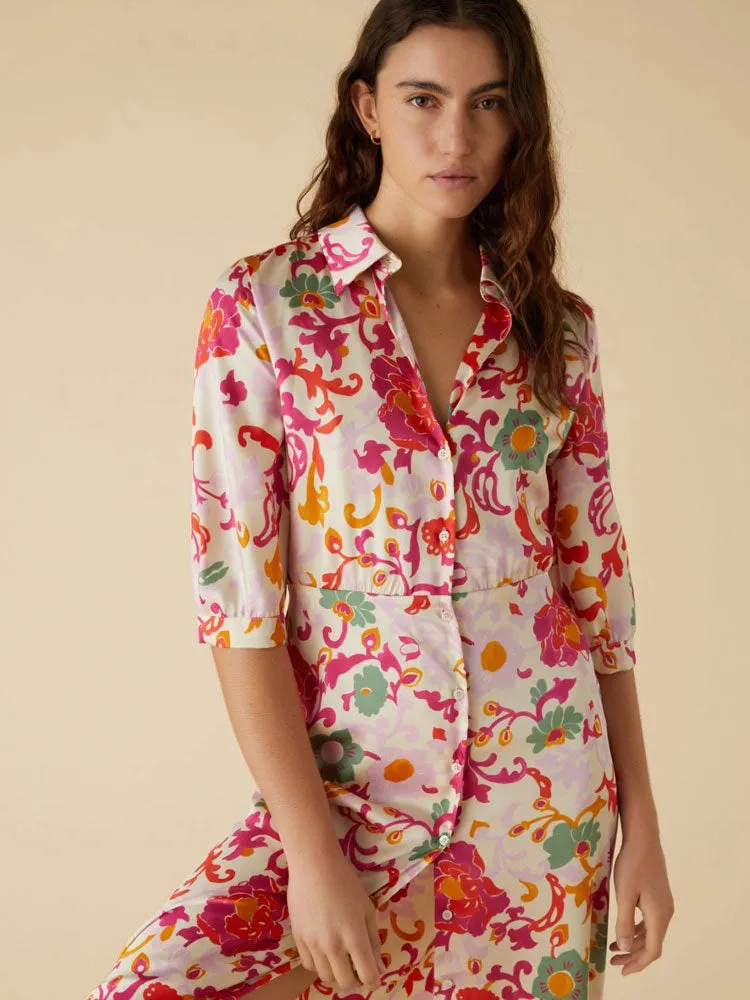 Emme Marella Aereo Dress Cream Floral