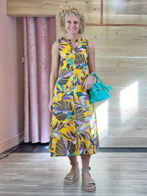 Emme Marella Nankin Dress Yellow Jungle