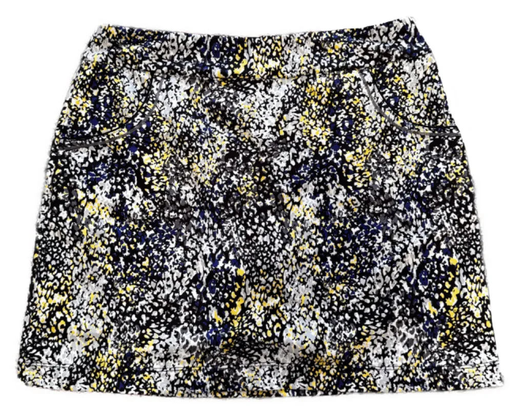 EP NY Black, BLue & Yellow Print Golf Skort Size M. MSP$88