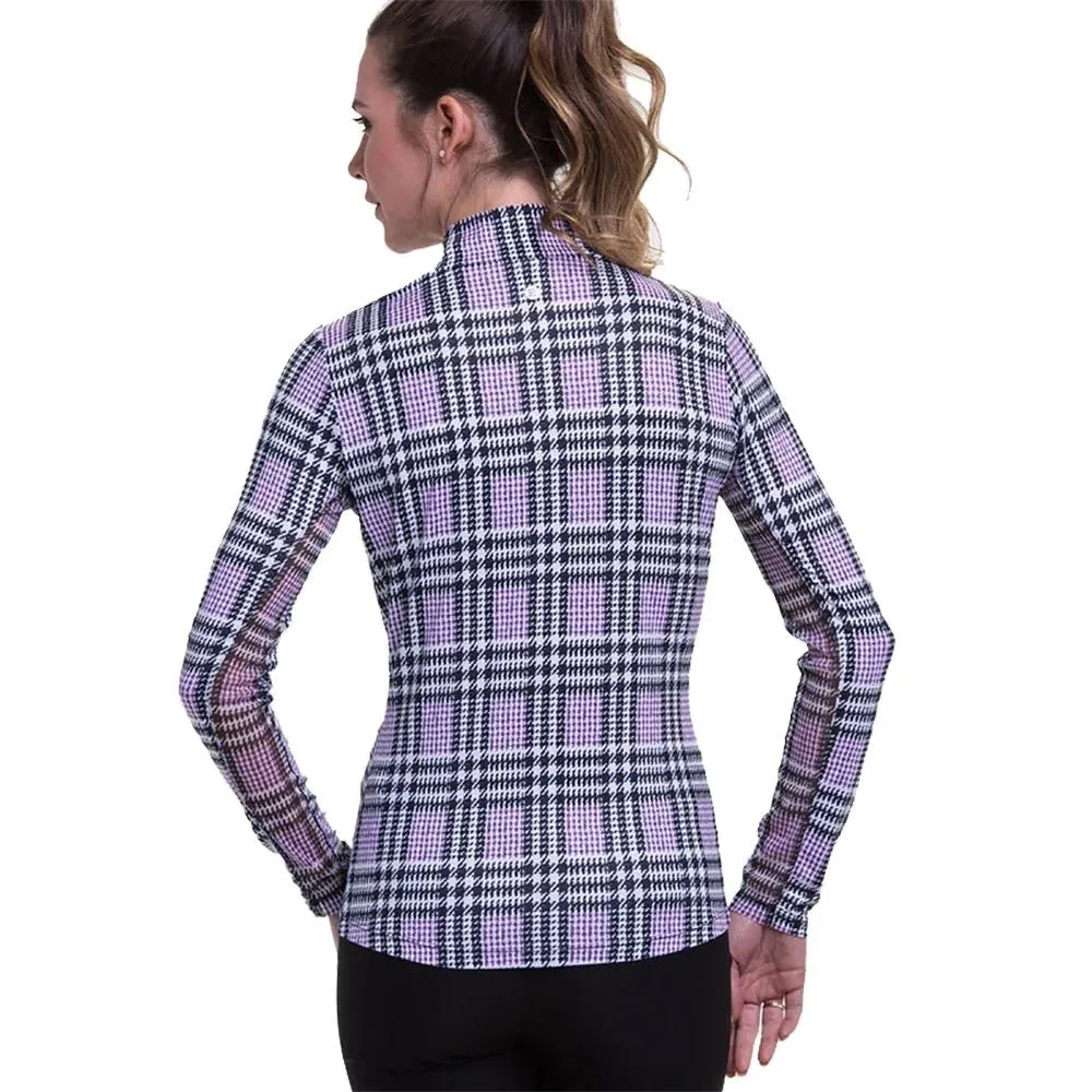 EP NY Glenn Plaid Long Sleeve Golf Sun Shirt - Purple Plaid Size XXL MSP$95
