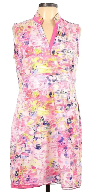 EP NY Pink Print Sleeveless Golf Dress Size L MSP$134