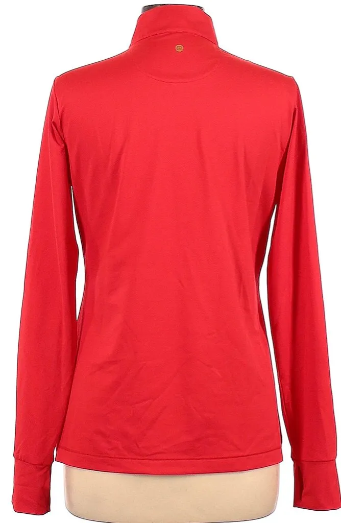 EP NY Red Zip Mock Golf Pullover w/ Black Trim Size L MSP$85
