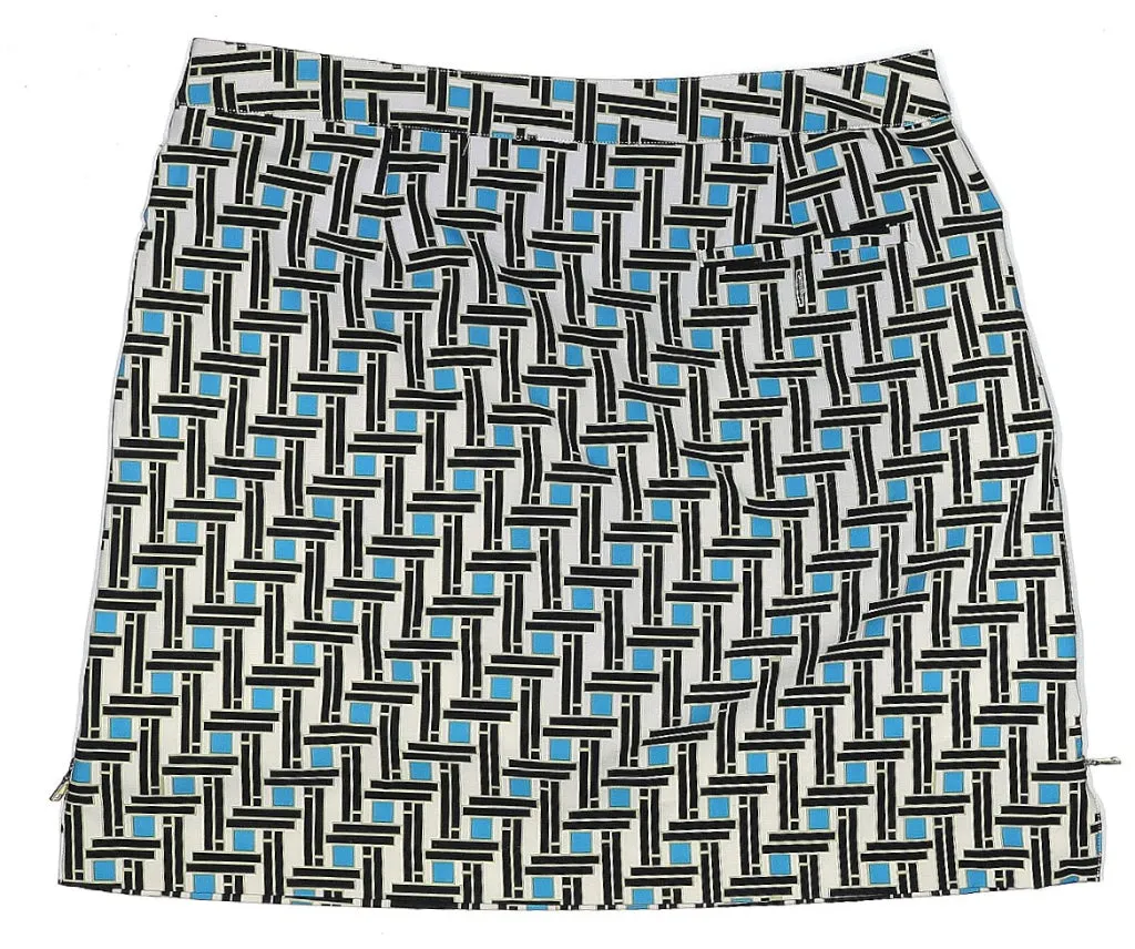 EP Pro White, Navy & Turquoise Patterned Skort Size 12 MSP$88