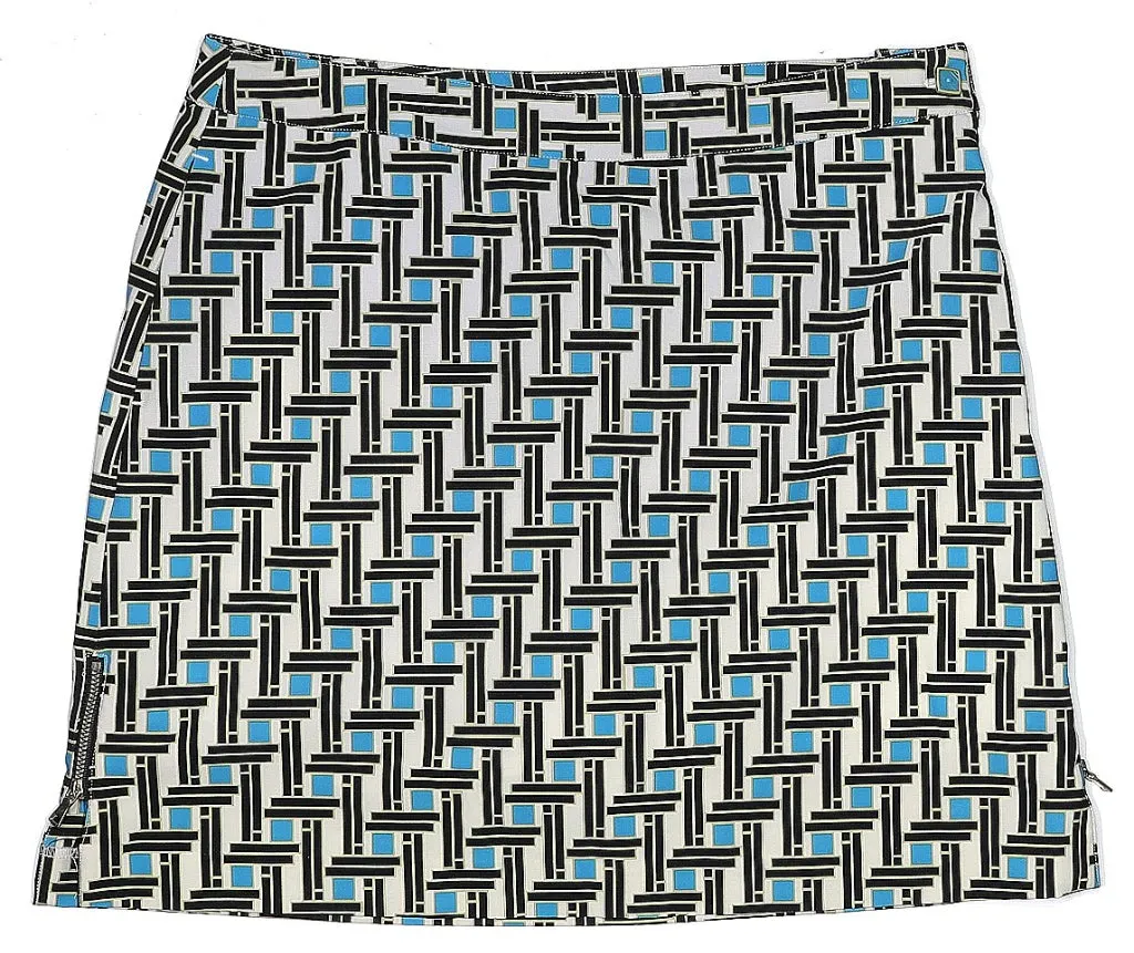 EP Pro White, Navy & Turquoise Patterned Skort Size 12 MSP$88