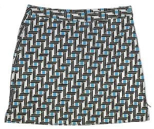 EP Pro White, Navy & Turquoise Patterned Skort Size 12 MSP$88