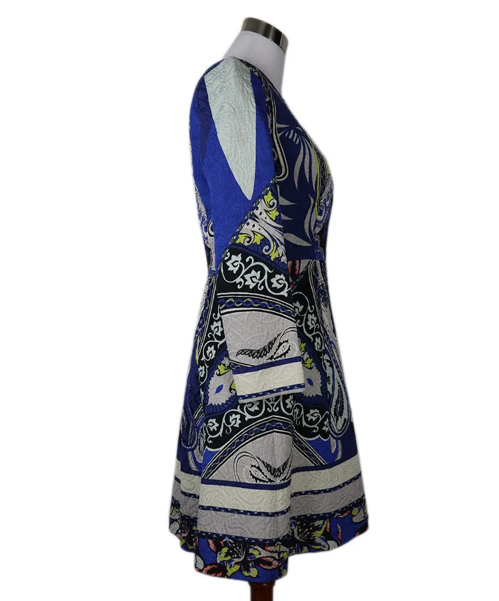 Etro Blue Print Cotton Dress sz 6