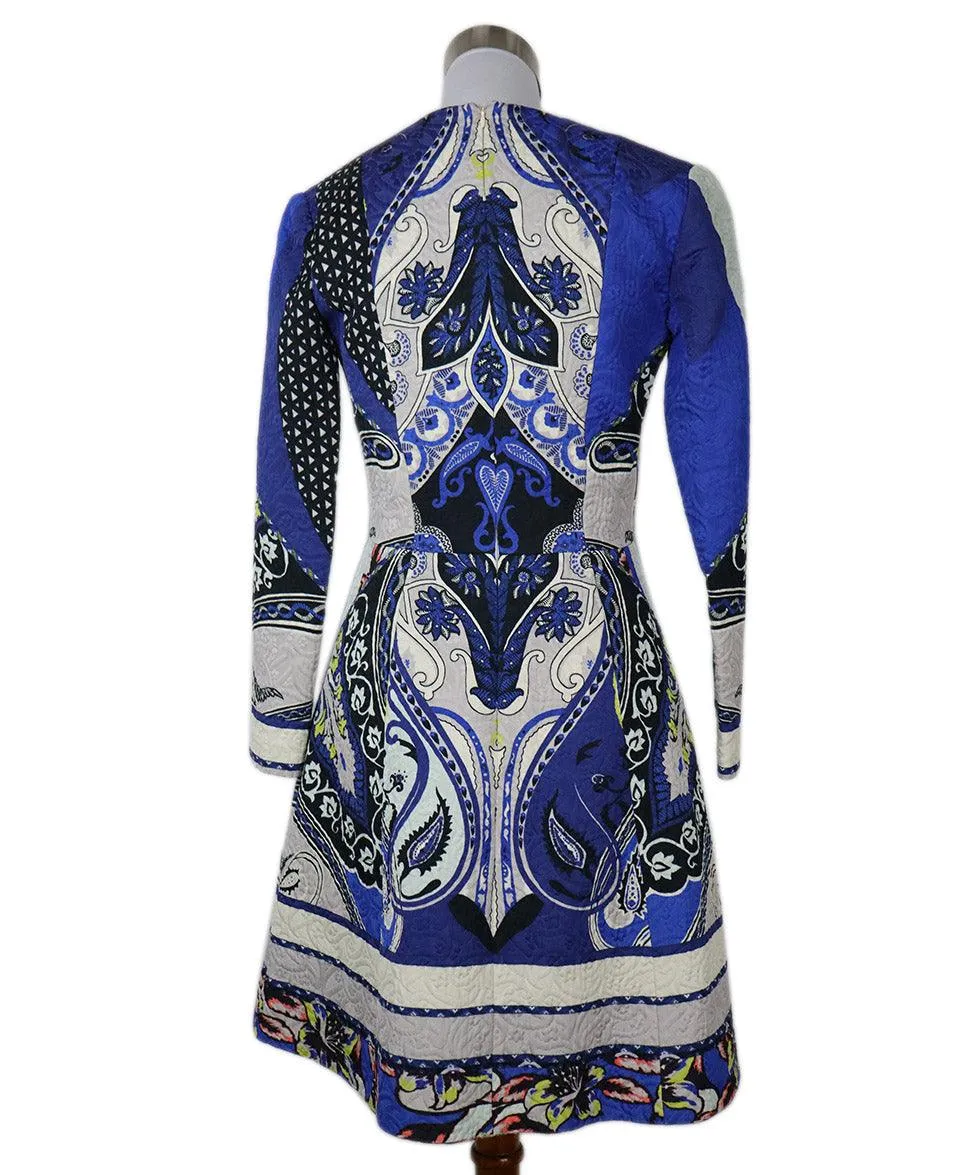 Etro Blue Print Cotton Dress sz 6