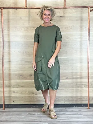 European Culture Short Sleeve Dress Four Leaf Clover