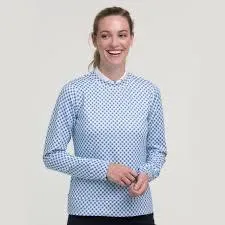 Fairway & Greene Emilia Mock Blue & Purple Plaid Button Pullover Size S MSP$130