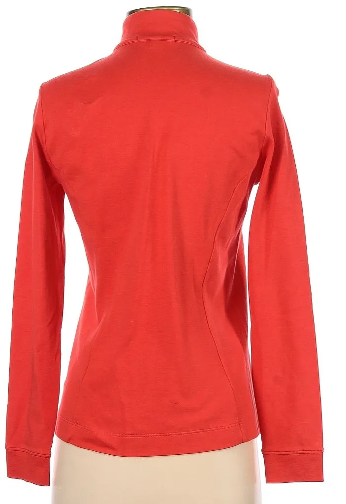 Fairway & Greene Orange Half Zip Cotton Golf Pullover Size S MSP$115
