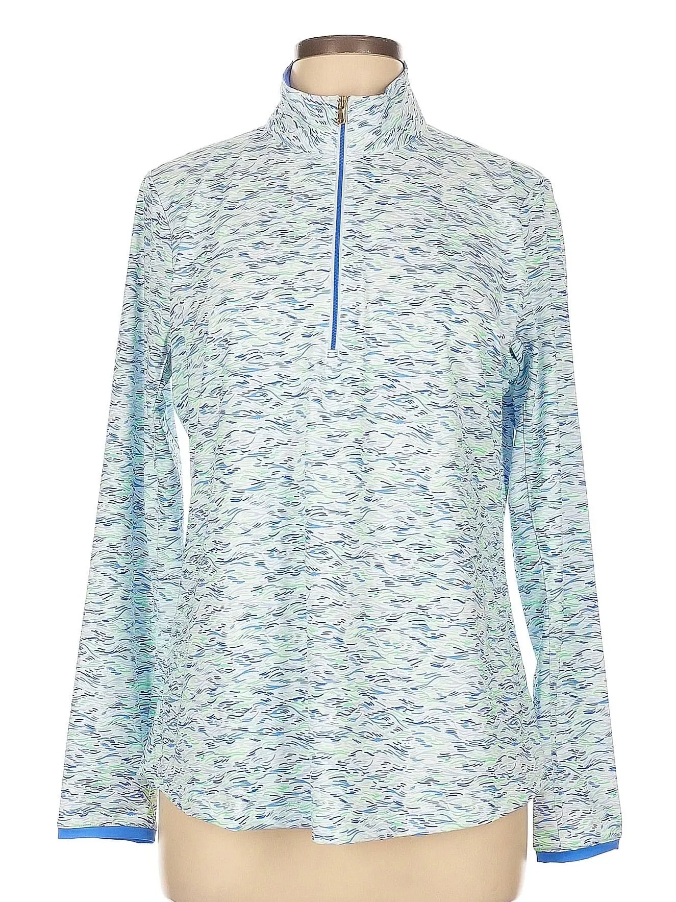 Fairway & Greene Women's White, BLue & Green Golf Pullover Size L MSP$138