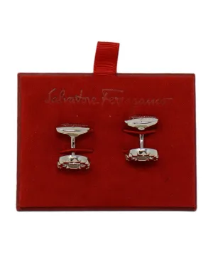 Ferragamo Silver Metal Cufflinks