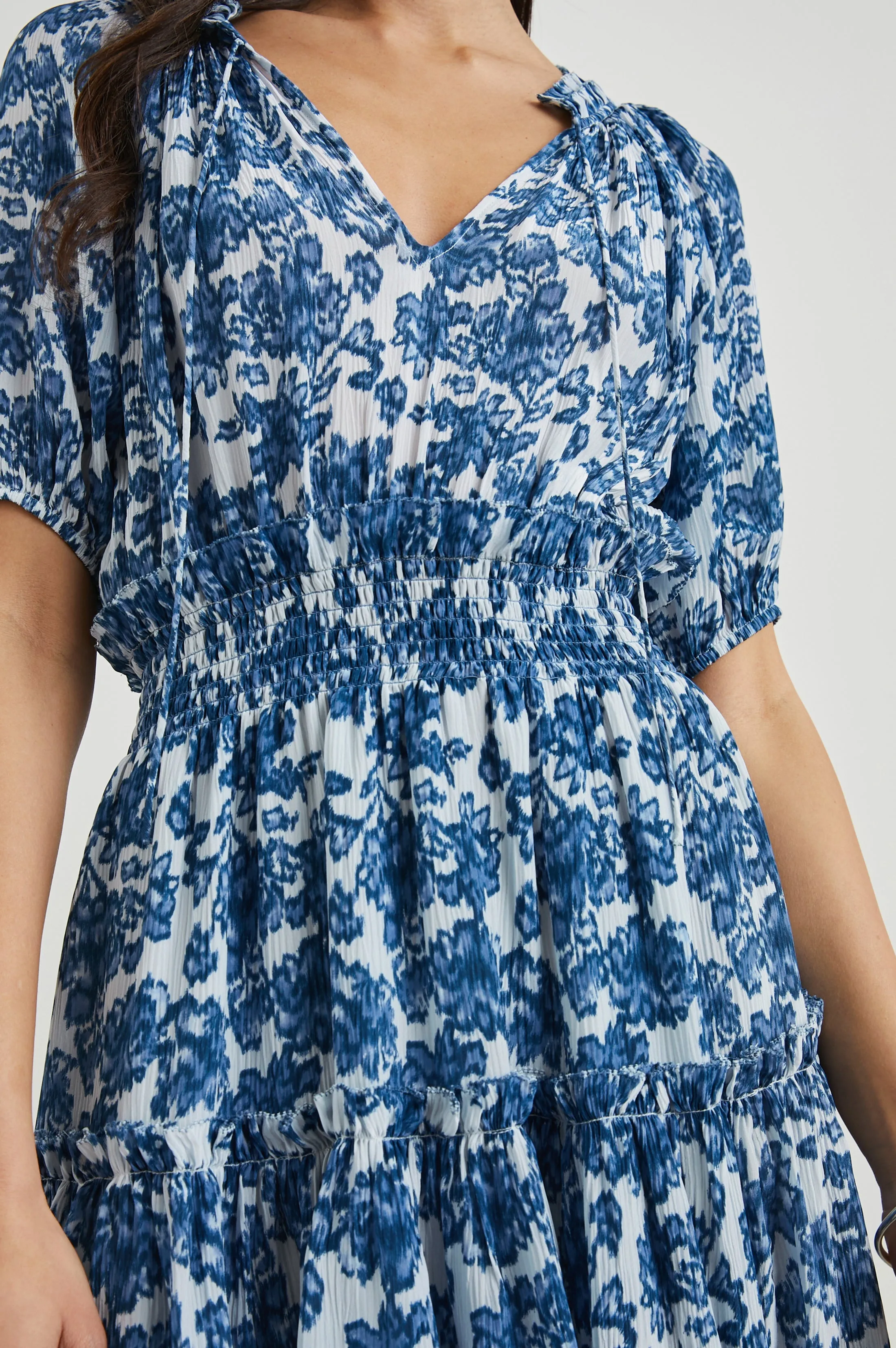 FIORELLA DRESS - CHAMBRAY FLORAL Rails