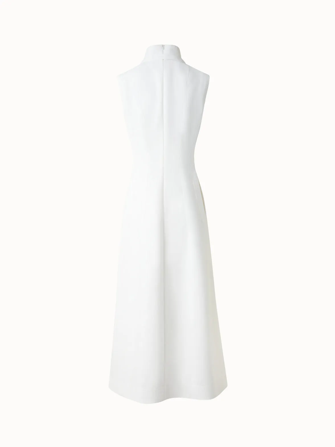 Fit-and-Flare Cotton Midi Dress with Bow 