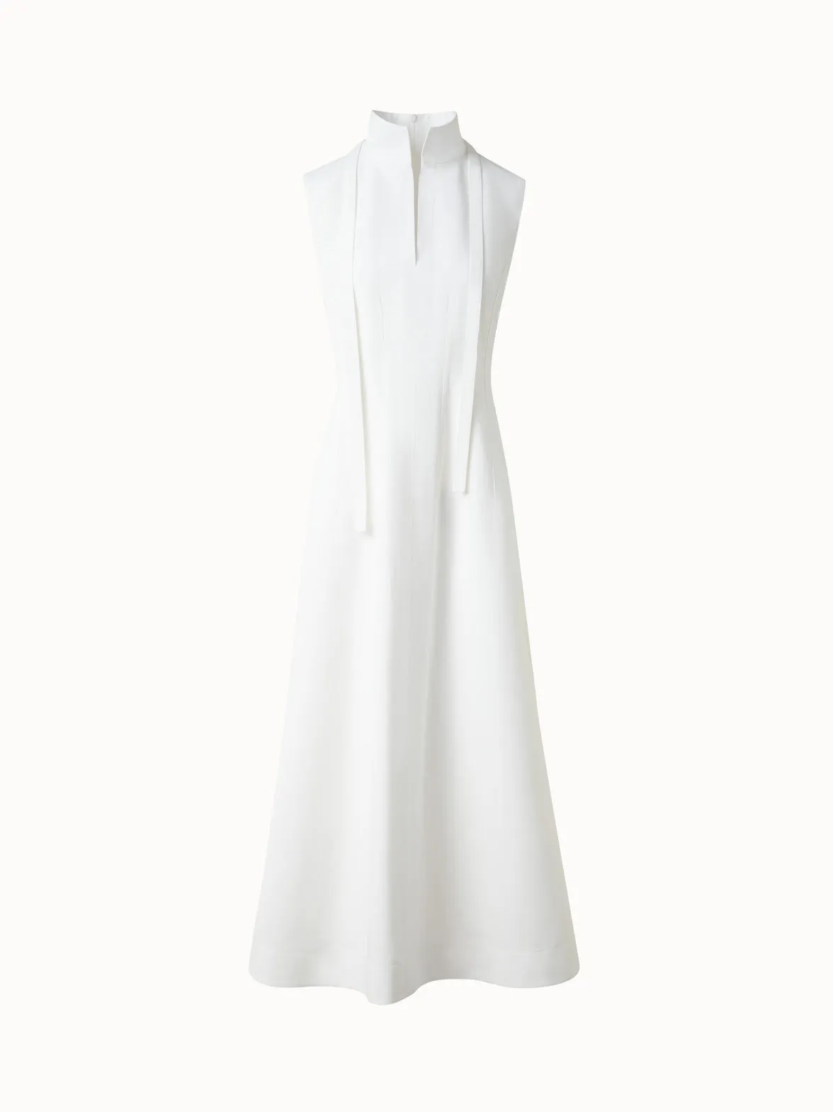 Fit-and-Flare Cotton Midi Dress with Bow 