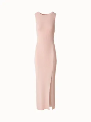 Fitted Tube Knit Dress with Side Slit 
