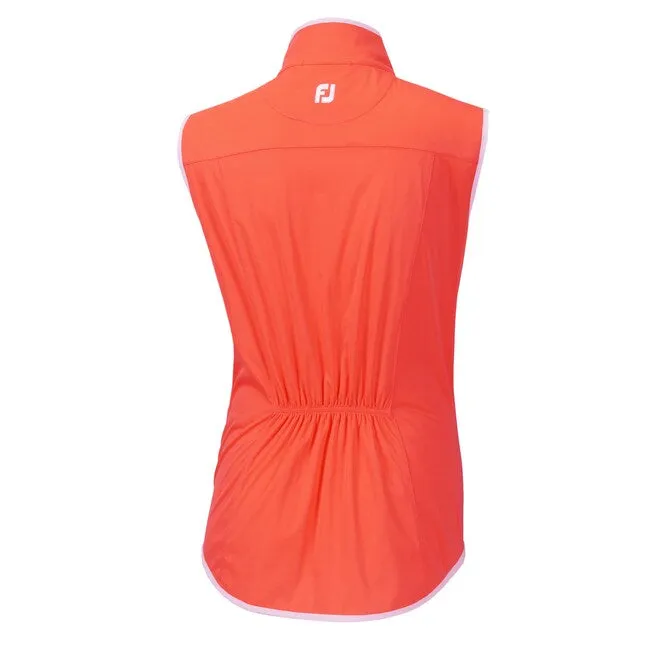 Footjoy Women's Orange Lightweight Softshell Golf Vest Size L  MSP$135