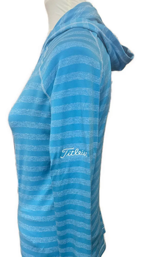 Footjoy Women's Turquoise Striped Hoodie Size S MSP$65