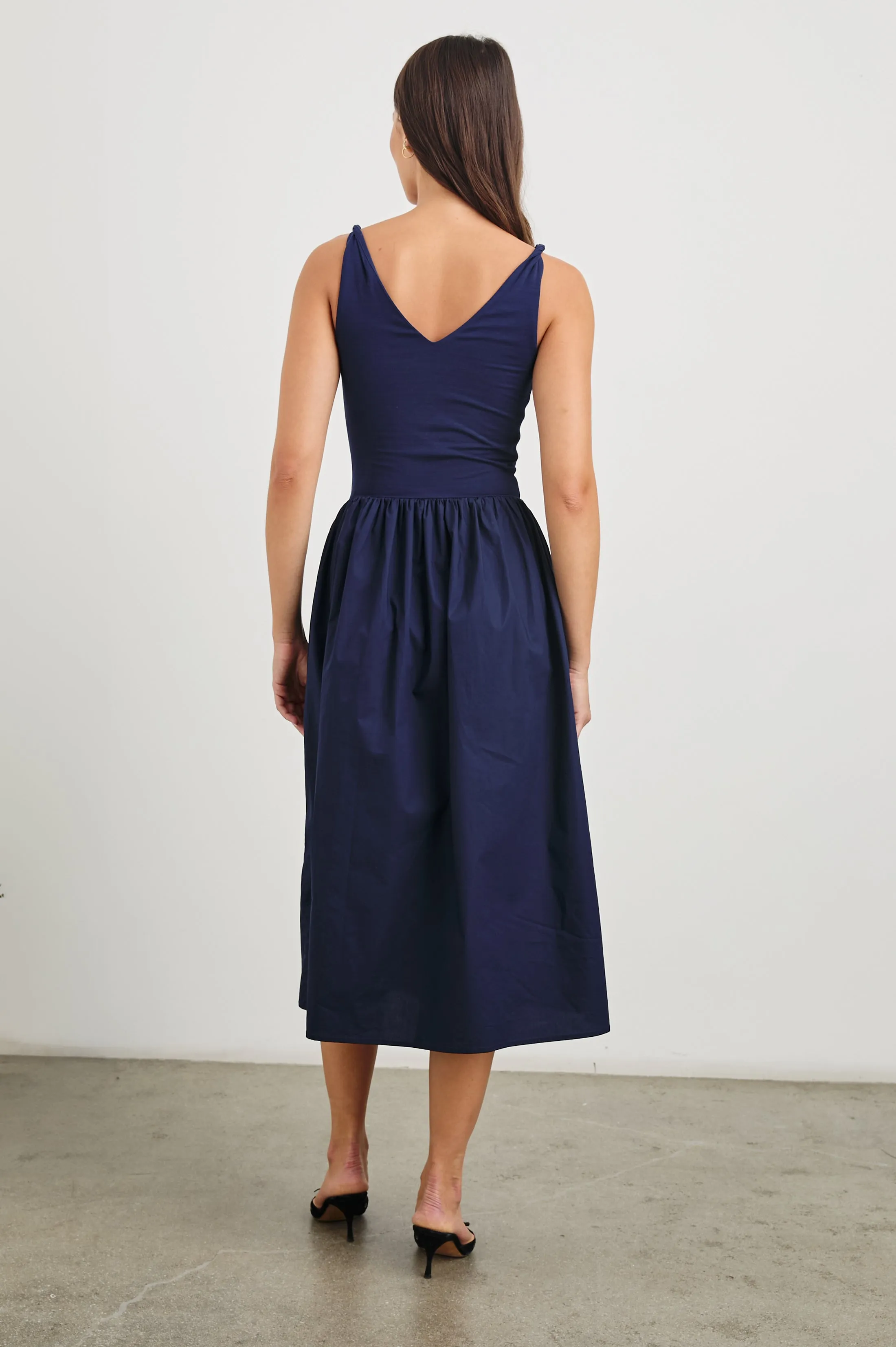 FRANCA DRESS - NAVY Rails