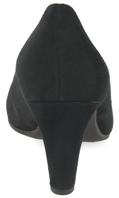 Gabor Edina 91.410 Womens Suede Leather Court Shoe
