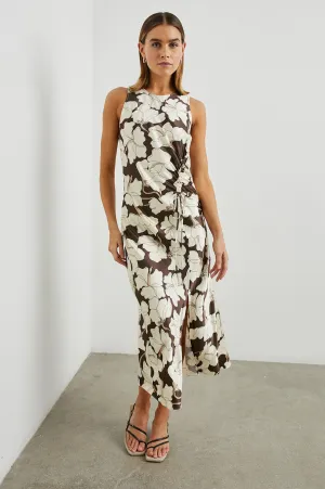 GABRIELLA DRESS - MOCHA FLORAL Rails
