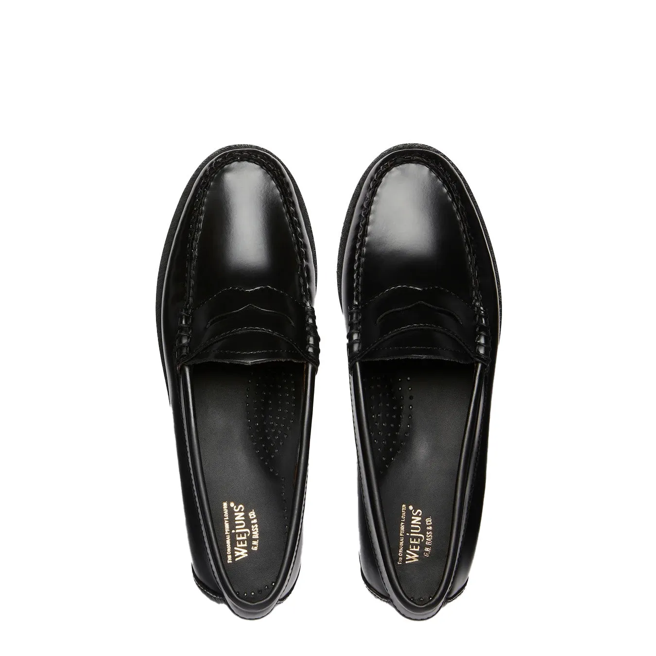 G.H.Bass Womens Bass Weejun Penny Loafer Black Leather