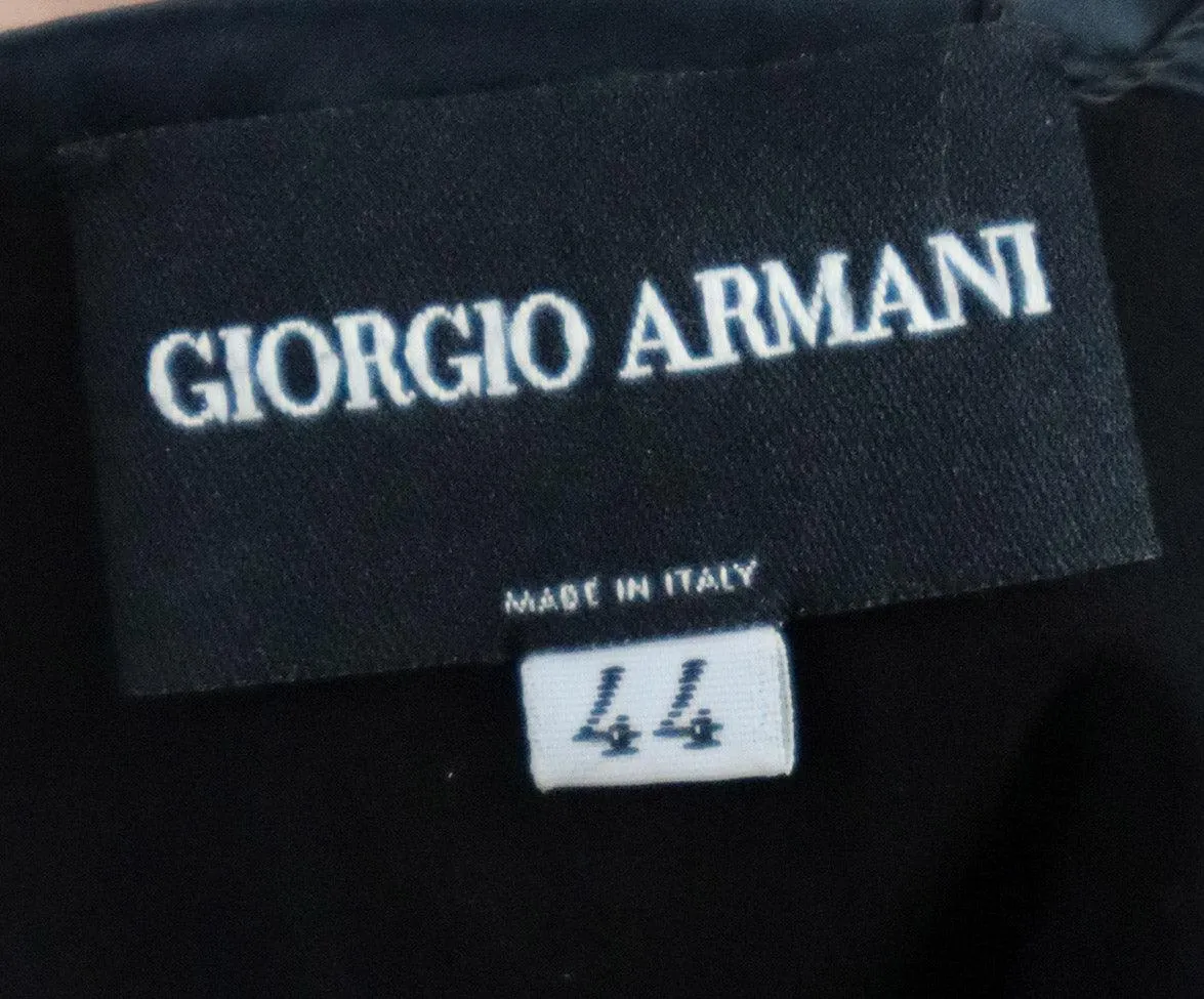 Giorgio Armani B&W Velvet Print Dress sz 8