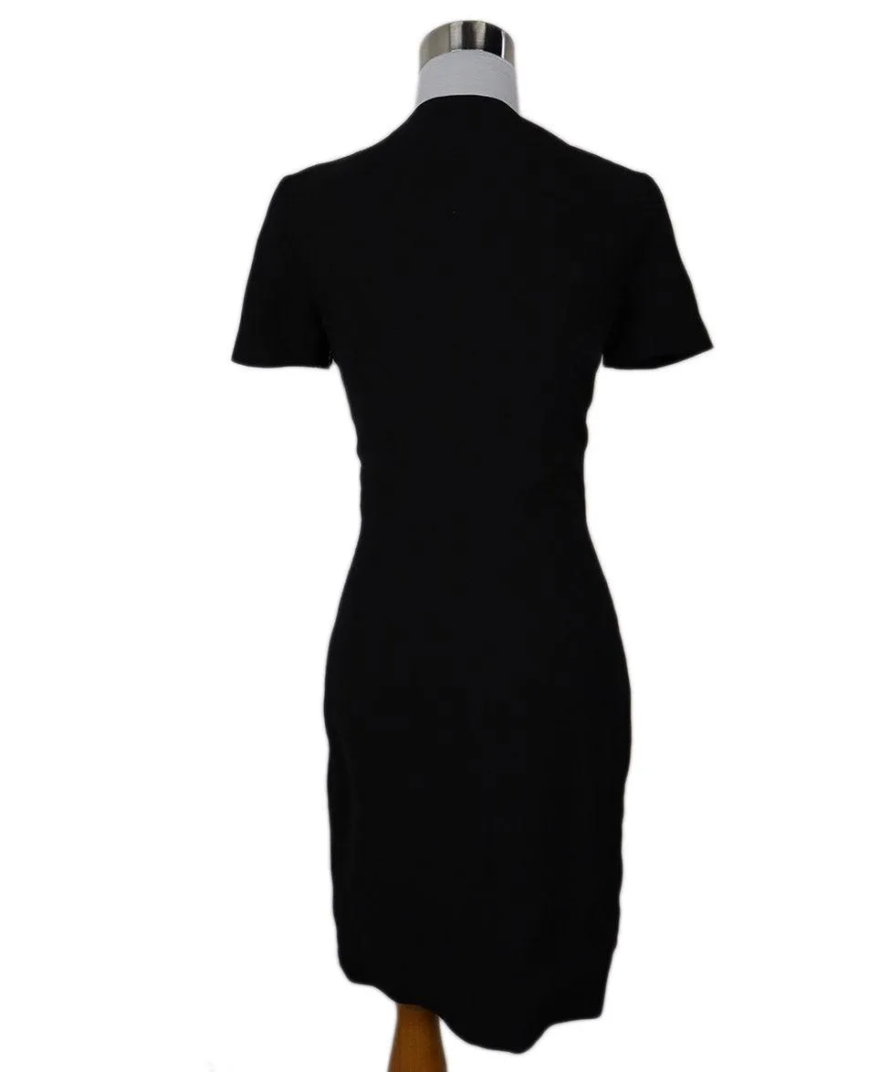 Givenchy Black Wool Grommet Trim Dress sz 0