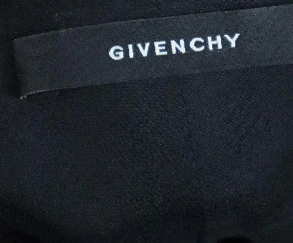 Givenchy Black Wool Grommet Trim Dress sz 0