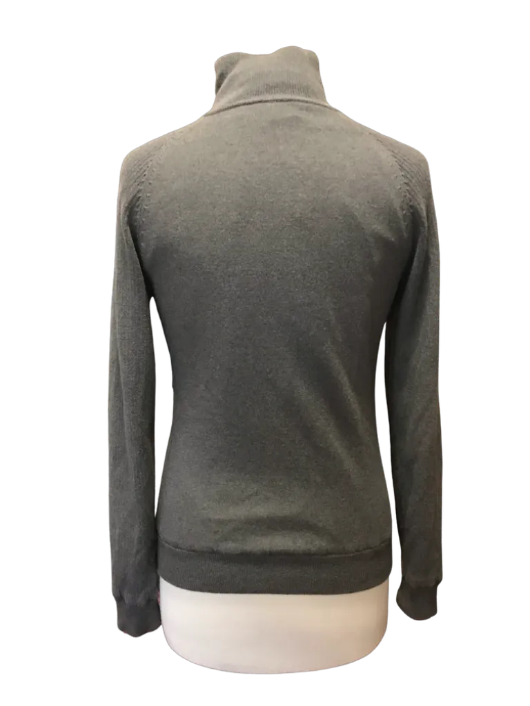 Golfino Gray Full Zip Lined Golf Sweater Size 6 MSP$240