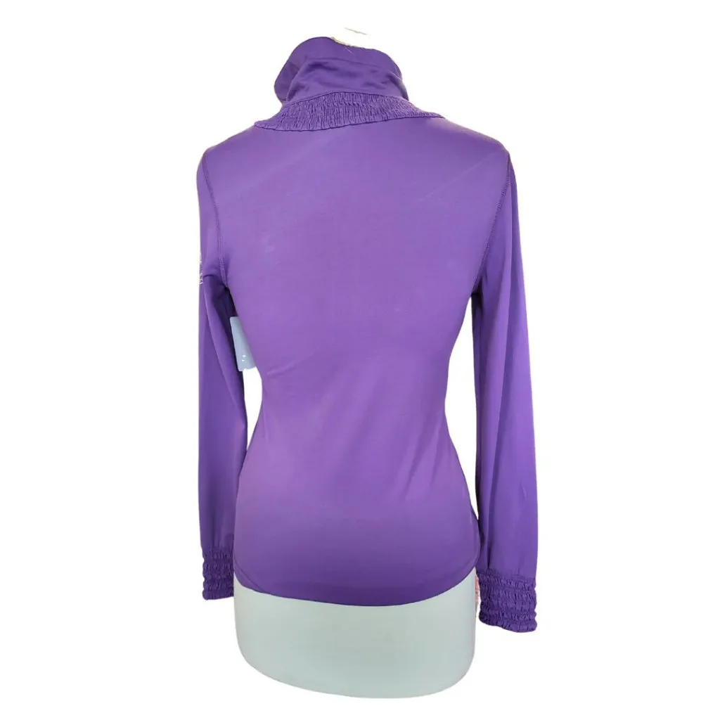 Golfino Purple Zip Pullover with Bling Logo on Sleeve Size S MSP$130